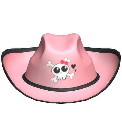 Roblox Item Skull Pink Cowboy Hat