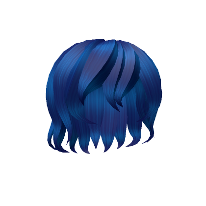Short Wavy Blue Hair - Roblox