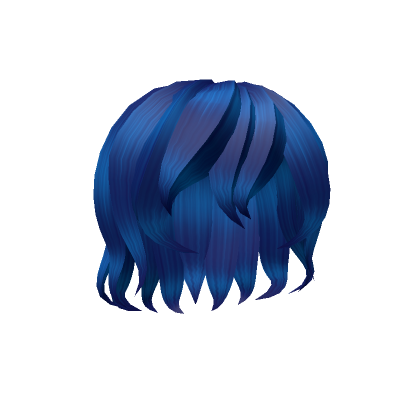 Short Wavy Blue Hair Roblox Png