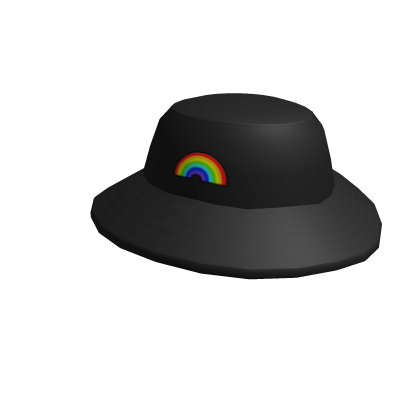 Roblox Item Rainbow Trendy Hat (Black)