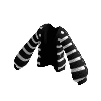 Roblox Item Oversized Black/ White Striped Y2k Sweater