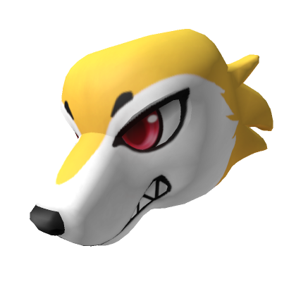 Yellow Feral Fox Head  Roblox Item - Rolimon's