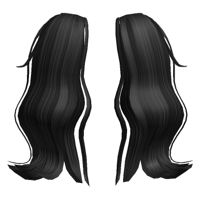 Long Hair Extensions w/ Pigtails in White's Code & Price - RblxTrade