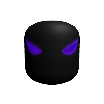 Roblox Item Evil Eyes Dark Head - Black and Purple