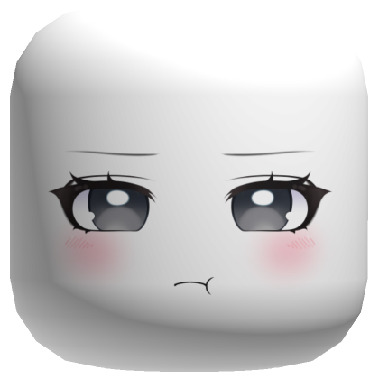 Pouting Anime Face [White] | Roblox Item - Rolimon's