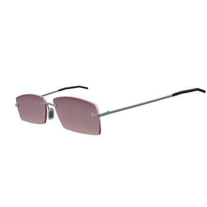 Lunett Pink Tinted Shades in White Tilted | Roblox Item - Rolimon's
