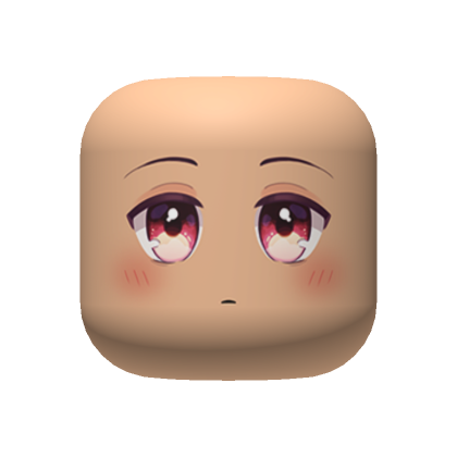 Cute Anime Face (light skintone w/ blush) | Roblox Item - Rolimon's
