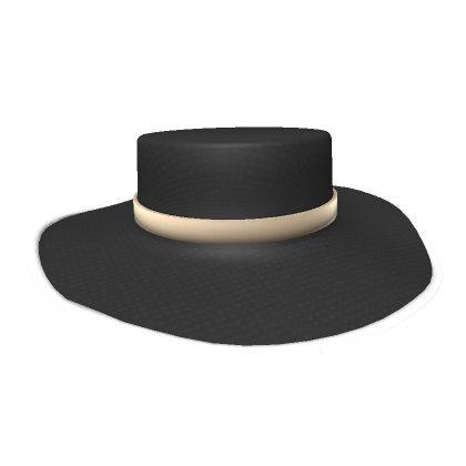 Black Flower Floppy Hat  Roblox Item - Rolimon's