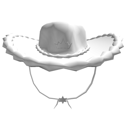 Roblox Item Preppy White Fuzzy Cowgirl Hat