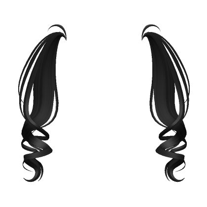 Soft Curly Pigtail Extensions in Black's Code & Price - RblxTrade