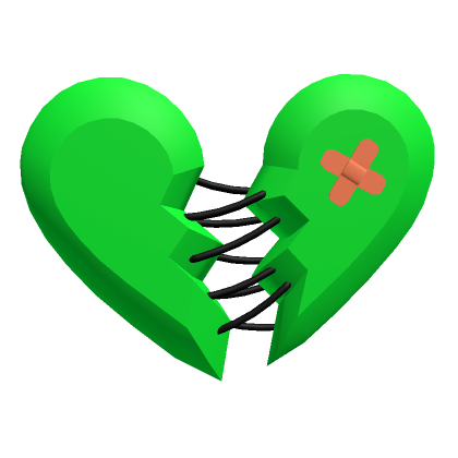 Roblox Item Green Broken Heart