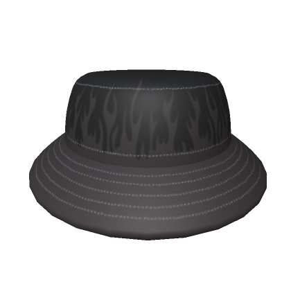 blacked out flaming trendy hat - Roblox