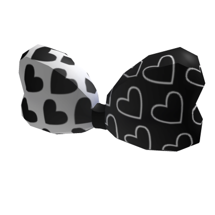 Roblox Item Bow of Hearts in Monochrome
