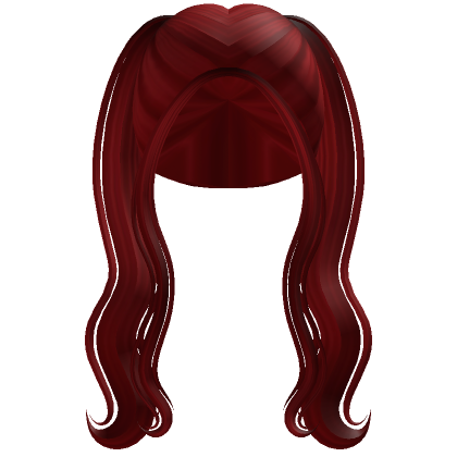 Red Wavy Girl Hair - Roblox