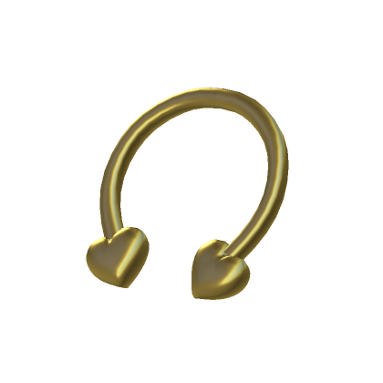 Roblox Item Gold Heart Nose Ring 3.0