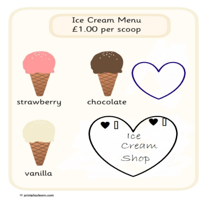 Ice Cream Menu D Roblox