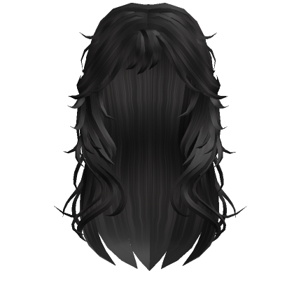 Black Natural Messy Layered Anime Hair 's Code & Price - RblxTrade