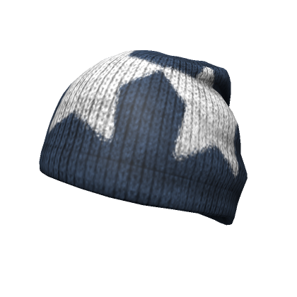 STAR KNIT BEANIE -- BLUE / WHITE | Roblox Item - Rolimon's