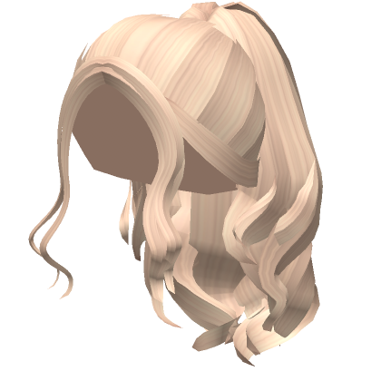 Long Wavy High Ponytail Hair (Blonde) - Roblox