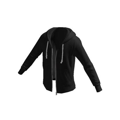 Zip Hoodie - Black | Roblox Item - Rolimon's