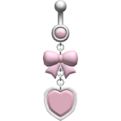 ♡ 3.0 pretty pink bow piercing belly v1 - Roblox