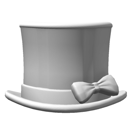 Roblox Item White Top Hat with Bow Tie 