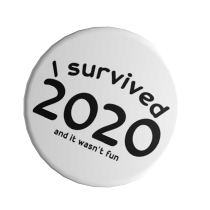 Roblox Item I survived 2020 commemorative pin