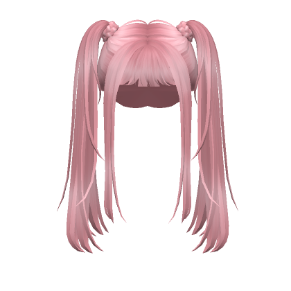 Y2K Micro-Bang High Braid Pigtails (Pink) | Roblox Item - Rolimon's