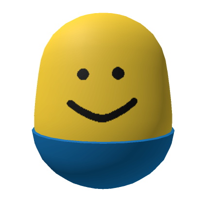 Pastel Blue Egg Noob Head - Roblox