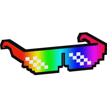 Roblox Item rainbow cartoony pixel meme sunglasses