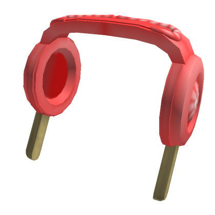 Roblox Item Red Candy Headphones