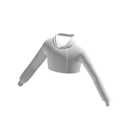 Roblox Item White Cropped Hoodie 