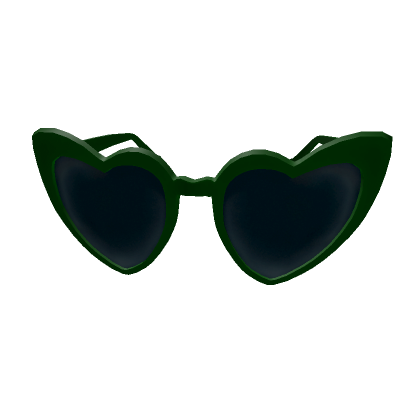 Roblox Item Y2K Heart Glasses - Green