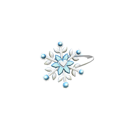 Roblox Item Snowflake Hairpin Silver and Blue