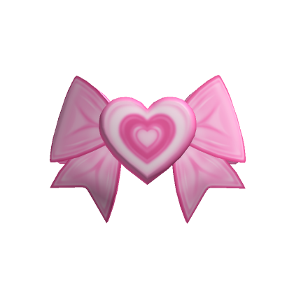 Roblox Item Preppy Heart Bow in Pink