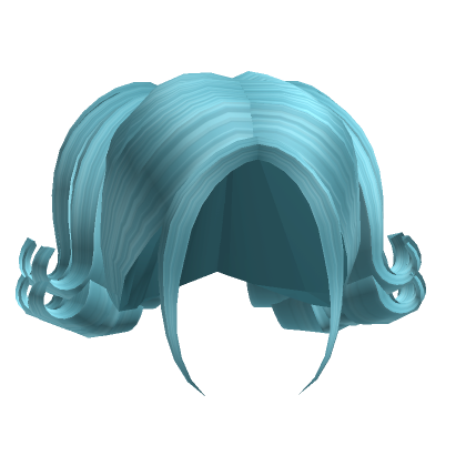 Roblox Item Cute Curly Pigtails Aesthetic Hair Blue