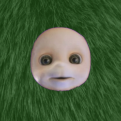 Realistic Dipsy Face Texture 3