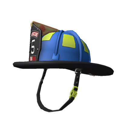| Roblox Item Rolimon\'s - Helmet Blue Firefighter REDUX