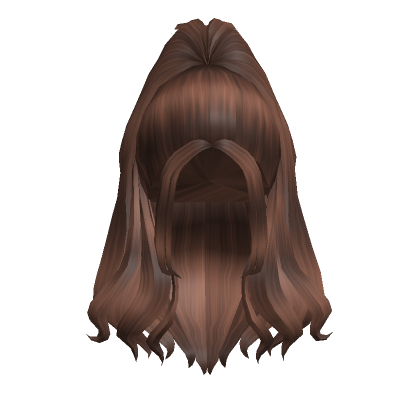 Roblox Item Preppy & wavy high ponytail in brown