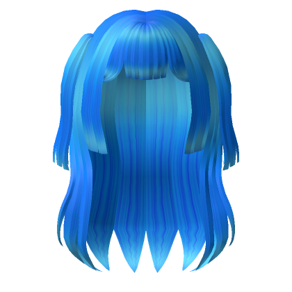 Roblox Item Blue Half-Up Long Straight Hair