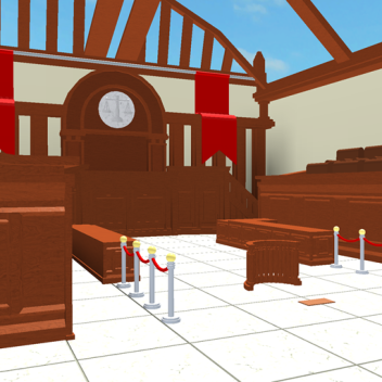 An unfinished courtroom build