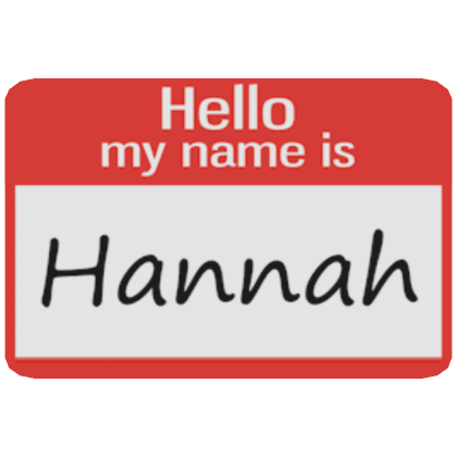 Name Tag: Hannah's Code & Price - RblxTrade