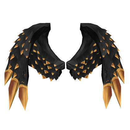 Gold Tipped Fallen Angel Wings