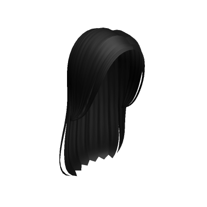Roblox Item Long Straight Middle Part In Black Hair