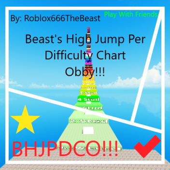 Beast's High Jump Per Difficulty Chart Obby!!!