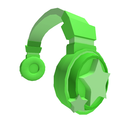 Roblox Item Christmas Green Star Headphones