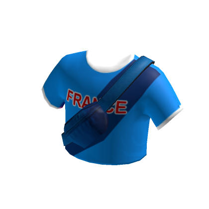 France Light Blue Cropped T-Shirt | Roblox Item - Rolimon'S