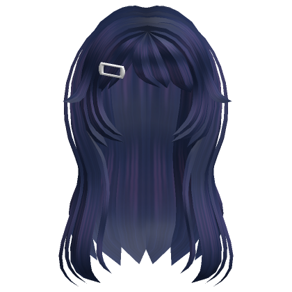 Messy Layered Anime Bed Head Hair (Navy Blue) - Roblox