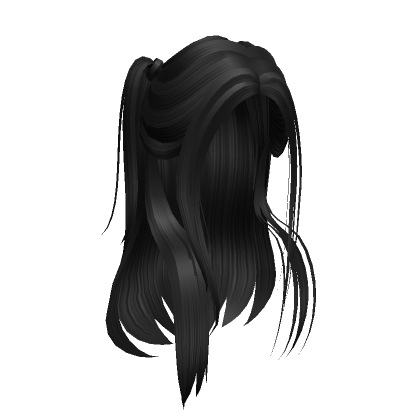 Vapory Layered Flowy Hair ( Black )'s Code & Price - RblxTrade