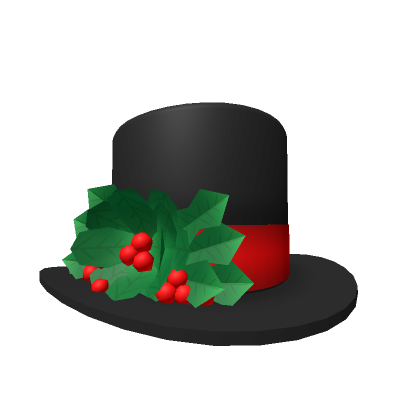 Roblox Item Holly Christmas Top Hat